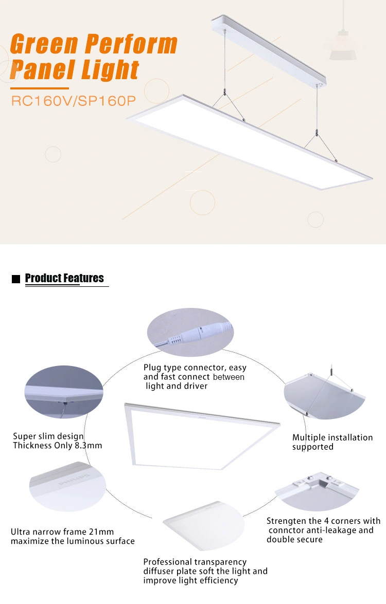 Ultra Thin Aluminum Recessed 2X2 2X4 36W LED Panellight